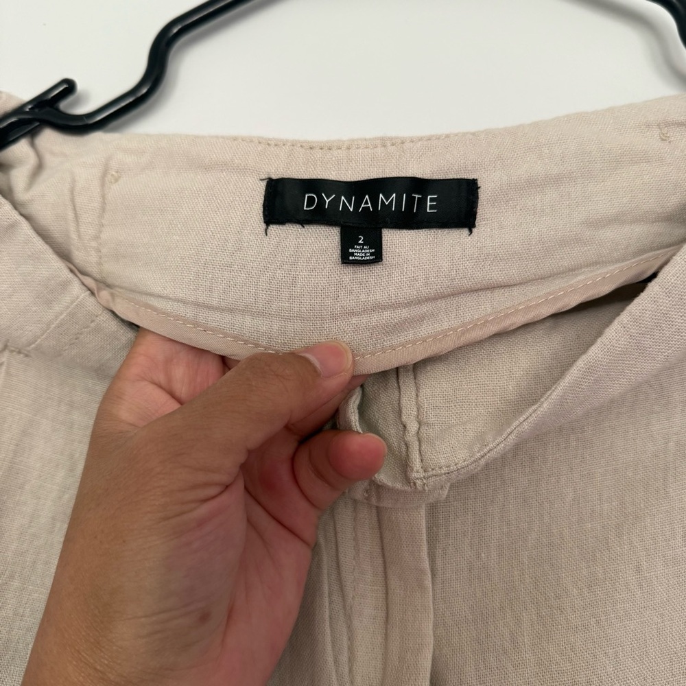 Dynamite Cream Wide-Leg Trousers - Picture 6 of 7